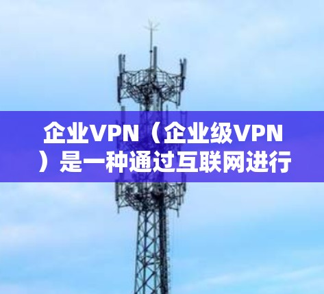 企业VPN（企业级VPN）是一种通过互联网进行的数据加密传输和网络安全服务，专为企业用户设计，旨在保护企业内部数据的安全和隐私。以下是一些主要的要点和优势